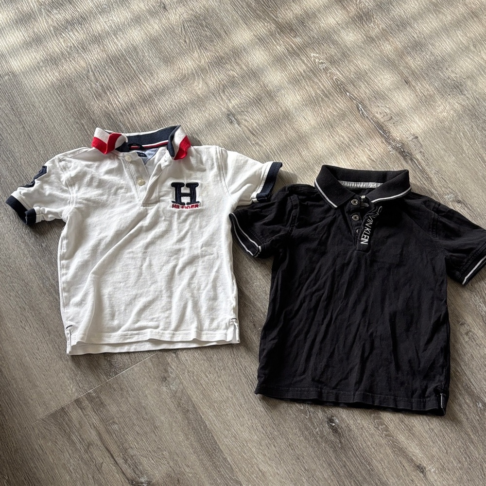 Kids Polo Shirts - White and Black